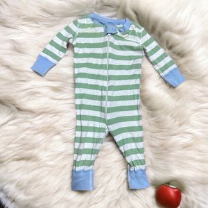 Hanna Andersson 6-9 month onesie striped zipper
